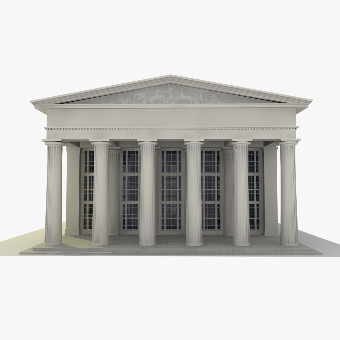 3d Old Classical Building 15 Model