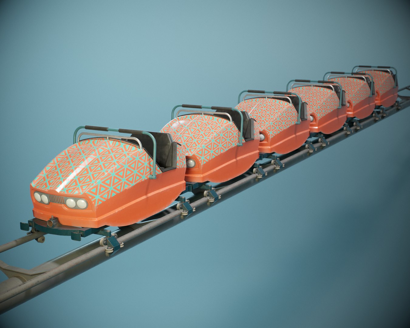 Roller Coaster Cart 02 PBR Game Ready Model - TurboSquid 2036481