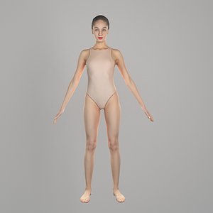 Female in Nude Bodysuit 200