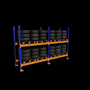 tire storage rack 3D model
