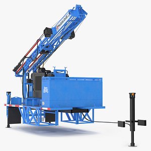 Mobile Drilling Rig Blue Rigged
