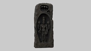 3D Lord vishnu statue sculpture model