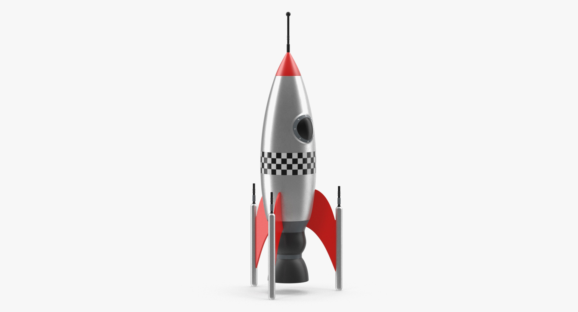 3D Vintage Toy Rocket - TurboSquid 1294013