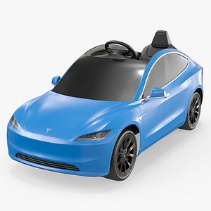 Kids Battery-Powered Tesla Style Car Blue