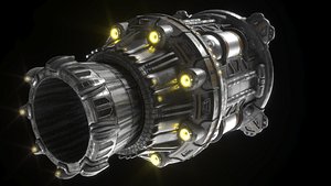 3D thruster spaceship large fusion