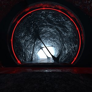 3D concepts strange tunnel environment