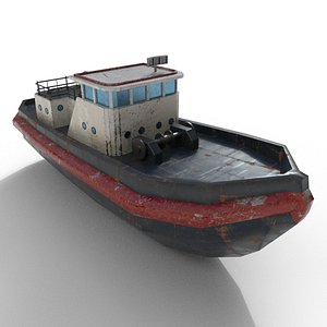 3D ship tug tugboat model