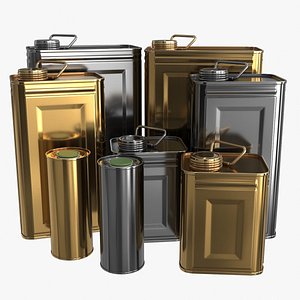 Oil Can Collection 2 colors 3D model
