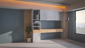 study nook living room 3D model