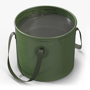 Portable Camping Outdoor Bucket with Water 3D model