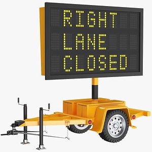 Detailed Electronic Change Lane Sign