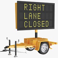 Detailed Electronic Change Lane Sign