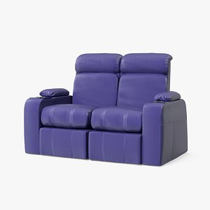 Cinema Armchair Blue 3D model