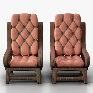 3D Chair 02 - Organic Wood Lattice Chair model