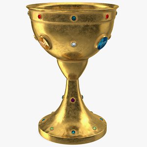 Antique Jeweled Gold Goblet