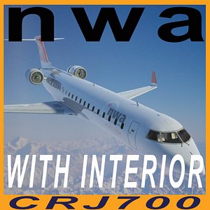 CRJ700 NWA with interior