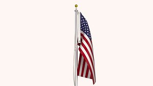 3D flag pole model