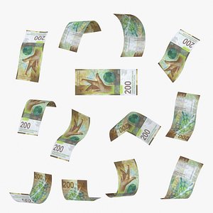 Switzerland Swiss 200 Francs Falling Notes