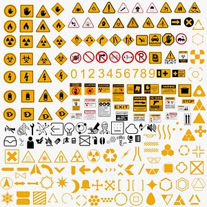 Polygon Decals - 201 pieces - Collection 1 3D model