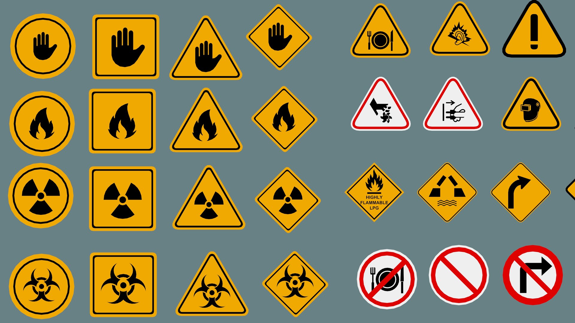 Polygon Decals - 201 Pieces - Collection 1 3D Model - TurboSquid 2339718