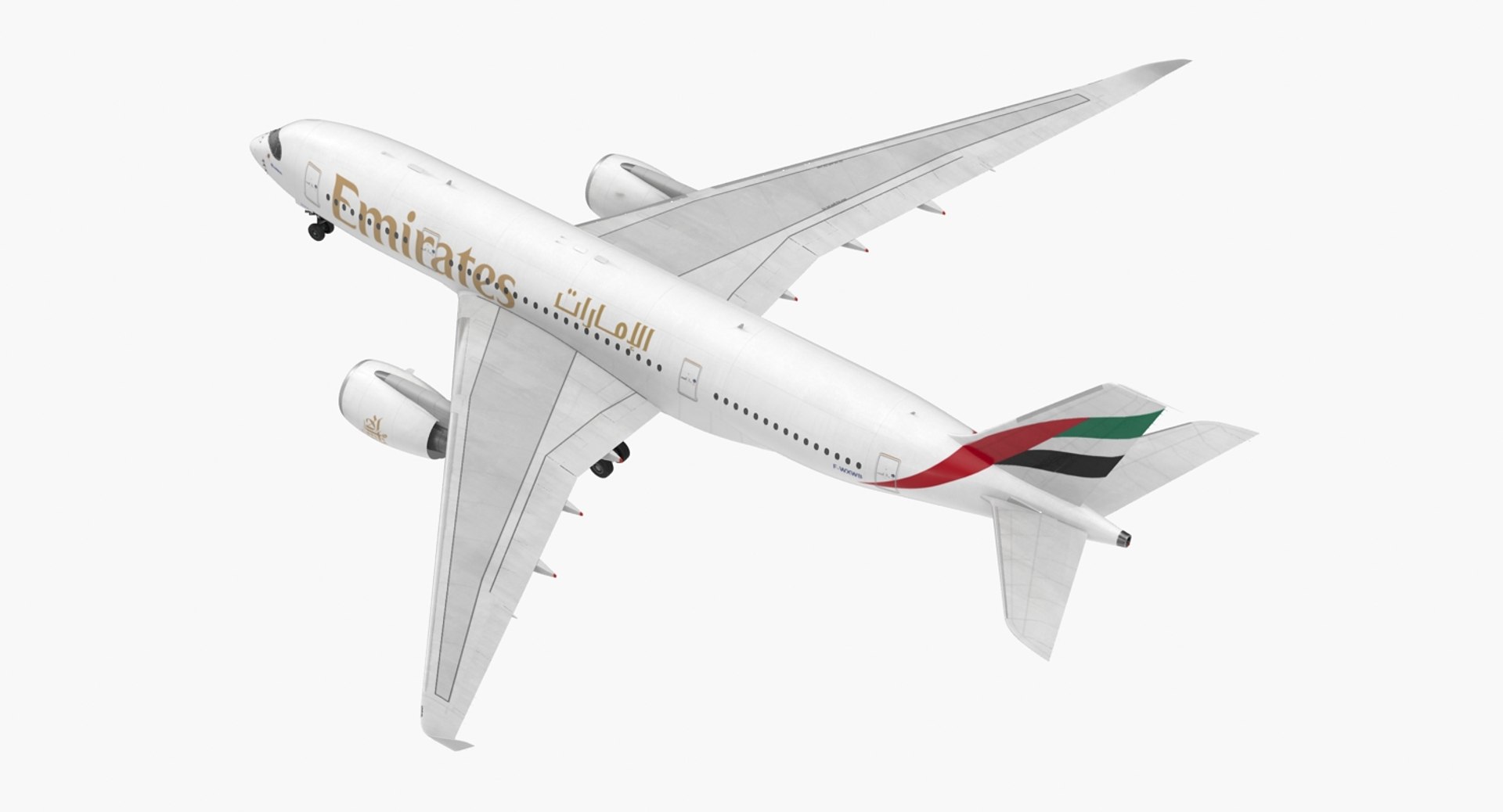 Airbus A350-800 Emirates Air Line 3D Model 3D model preview