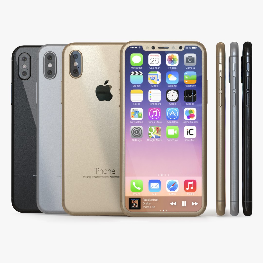 Iphone 8 Concept Collection 3D model preview