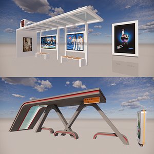 Bus Stop Collections -B5 3D model