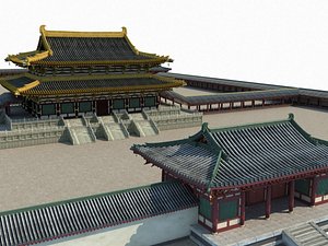 Qingsi Hall of Tang Dynasty 3D model