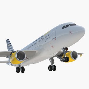 Airbus A319 Vueling Airlines Rigged 3D Model