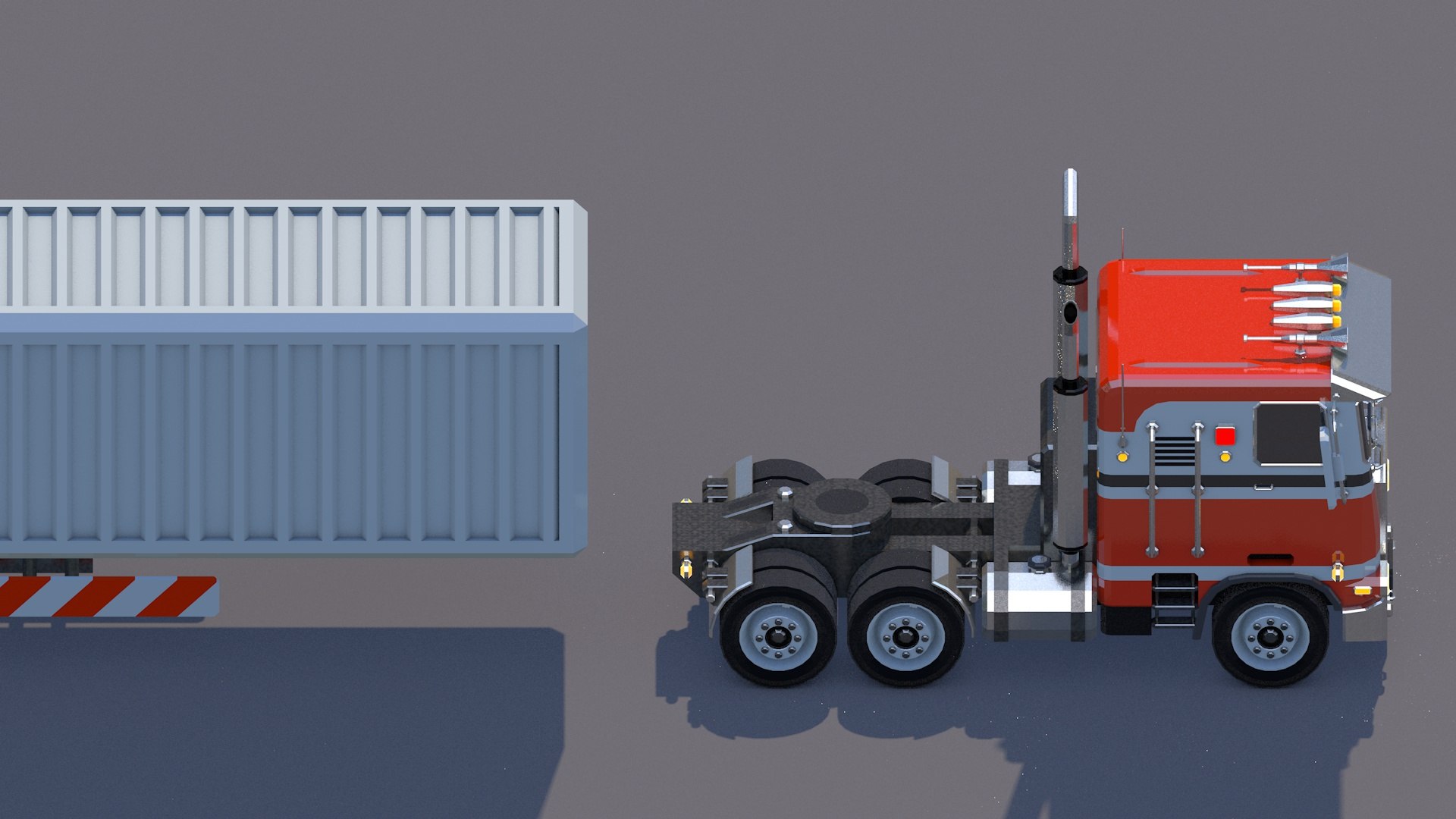 Container Truck Model 3D - TurboSquid 2153185