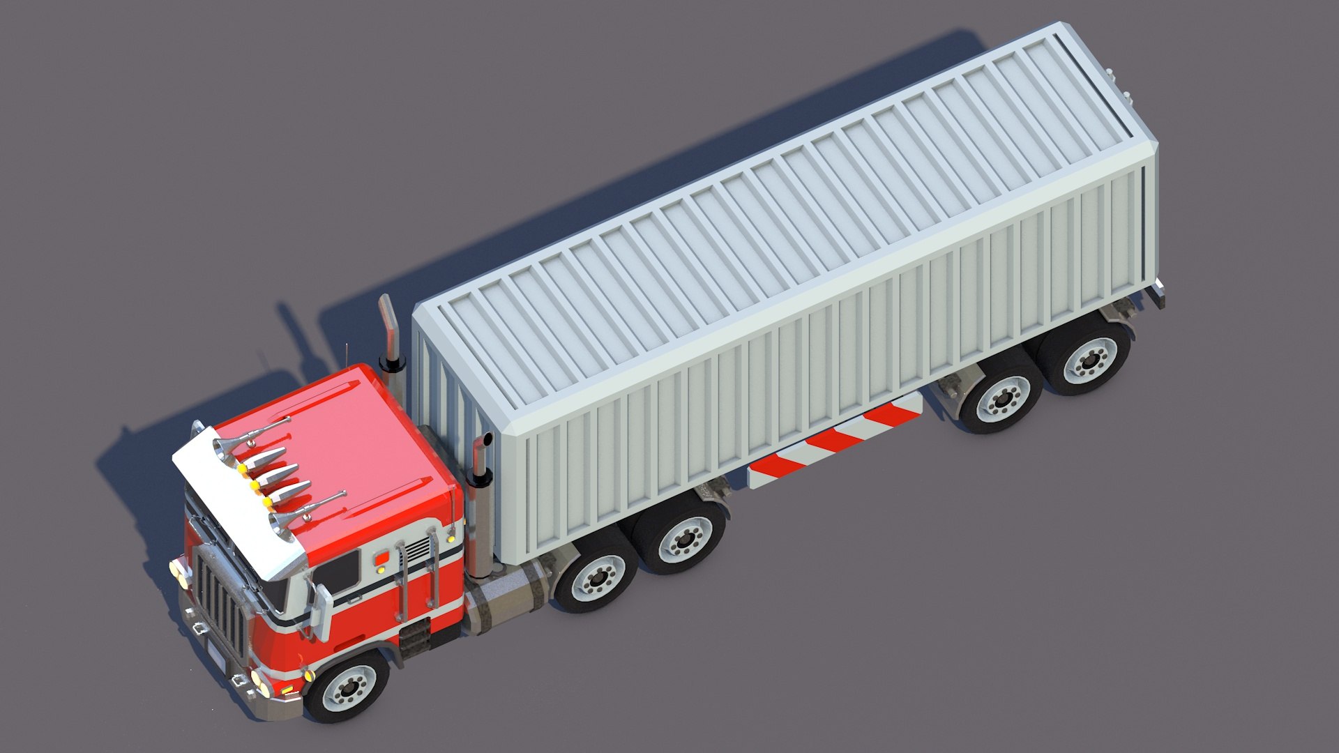 Container Truck Model 3D - TurboSquid 2153185
