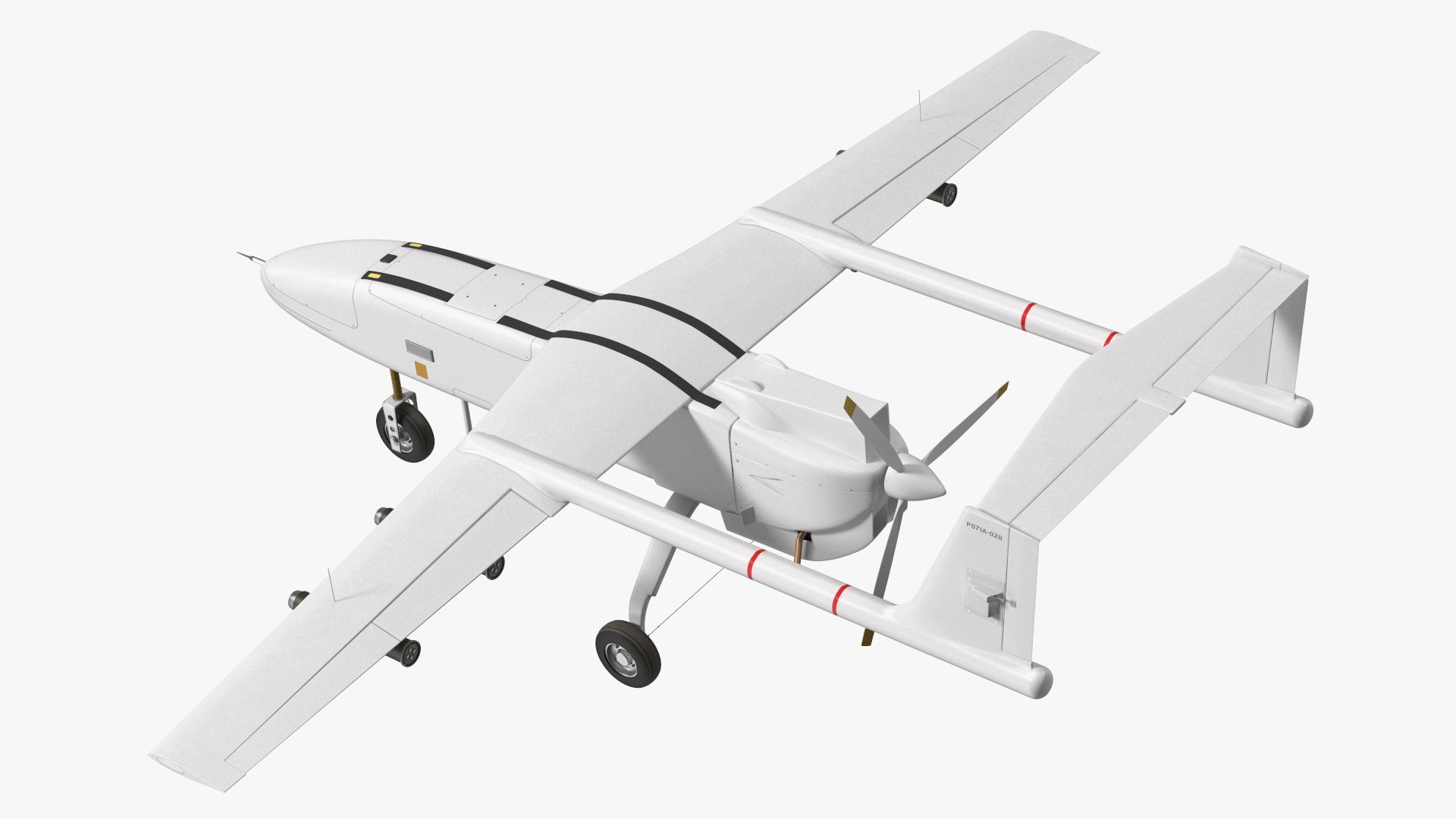 Unnamed Attack UAV White 3D model preview
