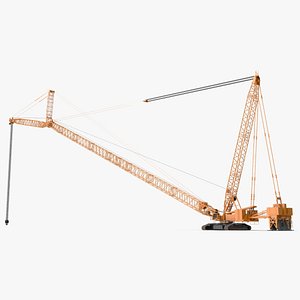 Crawler Crane with Lattice Boom for Construction Rigged for Maya