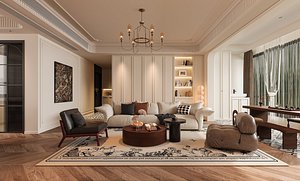 3D Modern living room model