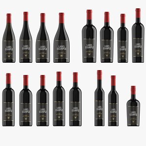 3d packshot bottle collection