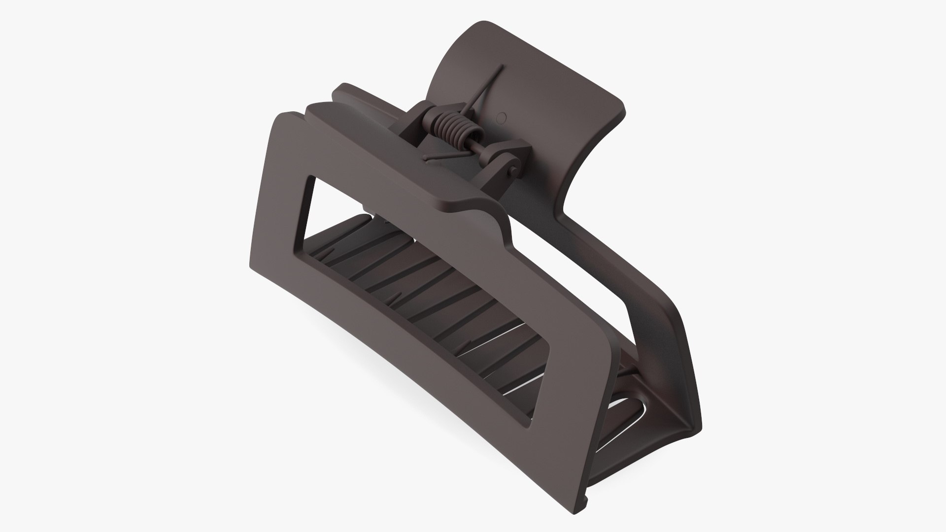 Acrylic Hair Claw Clip Big Brown 3D model preview