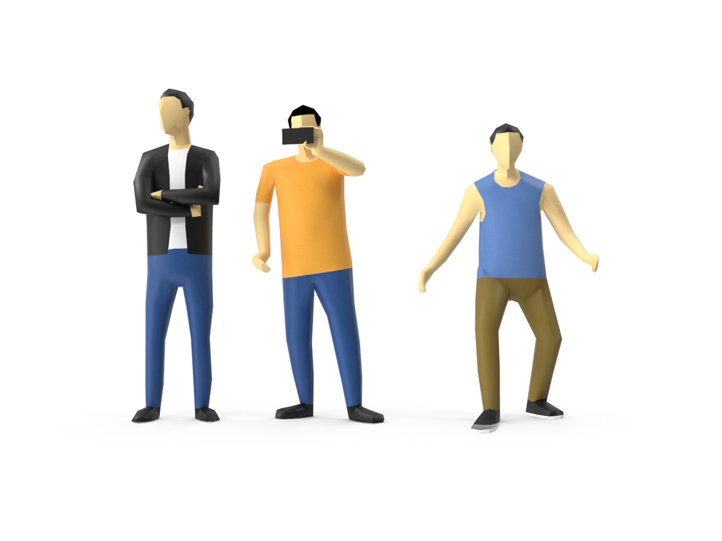 3D Low Poly Human - Standing Audience Pack https://p.turbosquid.com/ts-thumb/em/n5lNHC/yi/standingaudiencethumb005/jpg/1622422473/1920x1080/fit_q87/d24cc232170b62cf251f6ecc4529dd13f3c0cbf4/standingaudiencethumb005.jpg