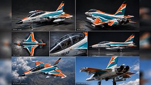 Yakovlev Yak-130 Iranian Air Force Military Trainer Jet Low Poly 3D Model