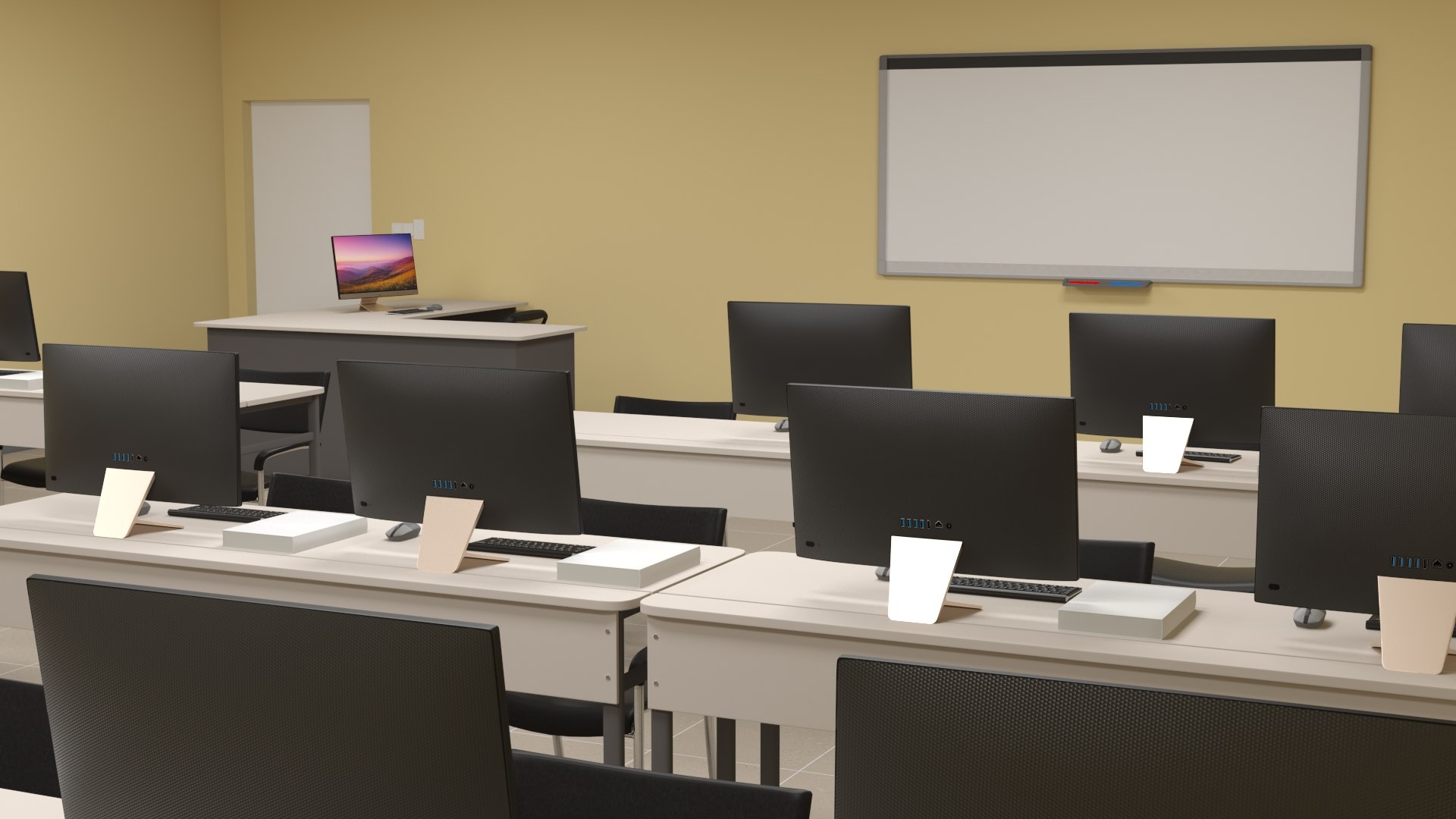 Computer Lab Setup Model - TurboSquid 2374719