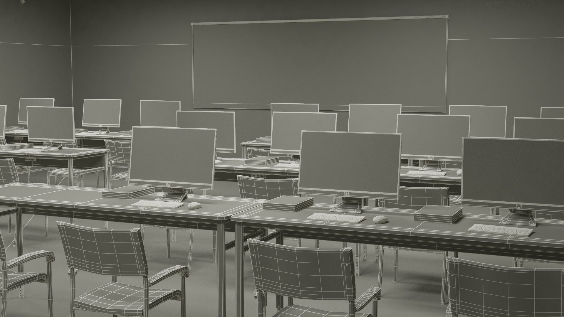 Computer Lab Setup Model - TurboSquid 2374719