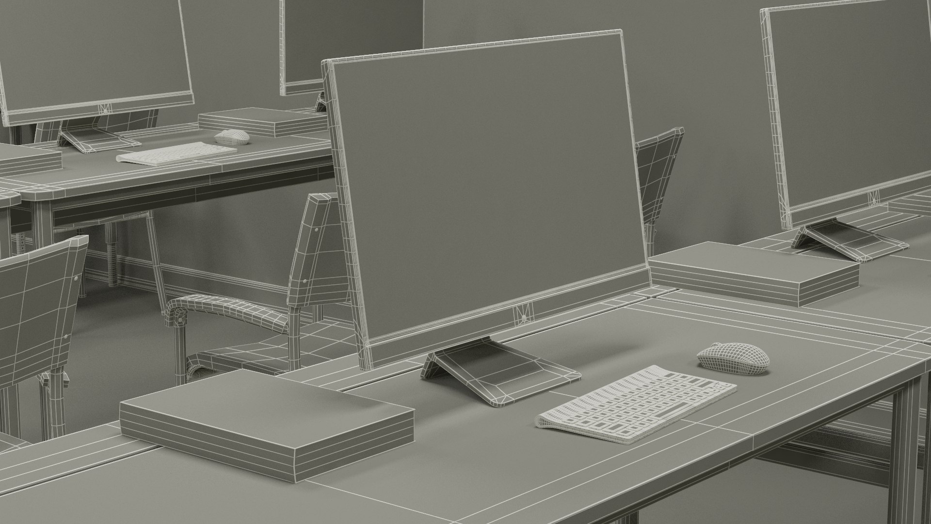 Computer Lab Setup Model - TurboSquid 2374719