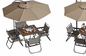 3D Camping Patio Furniture Outdoor sofa Beach Umbrella