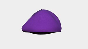 3D Female Beret Hat 04 Purple - Character Fashion Design model