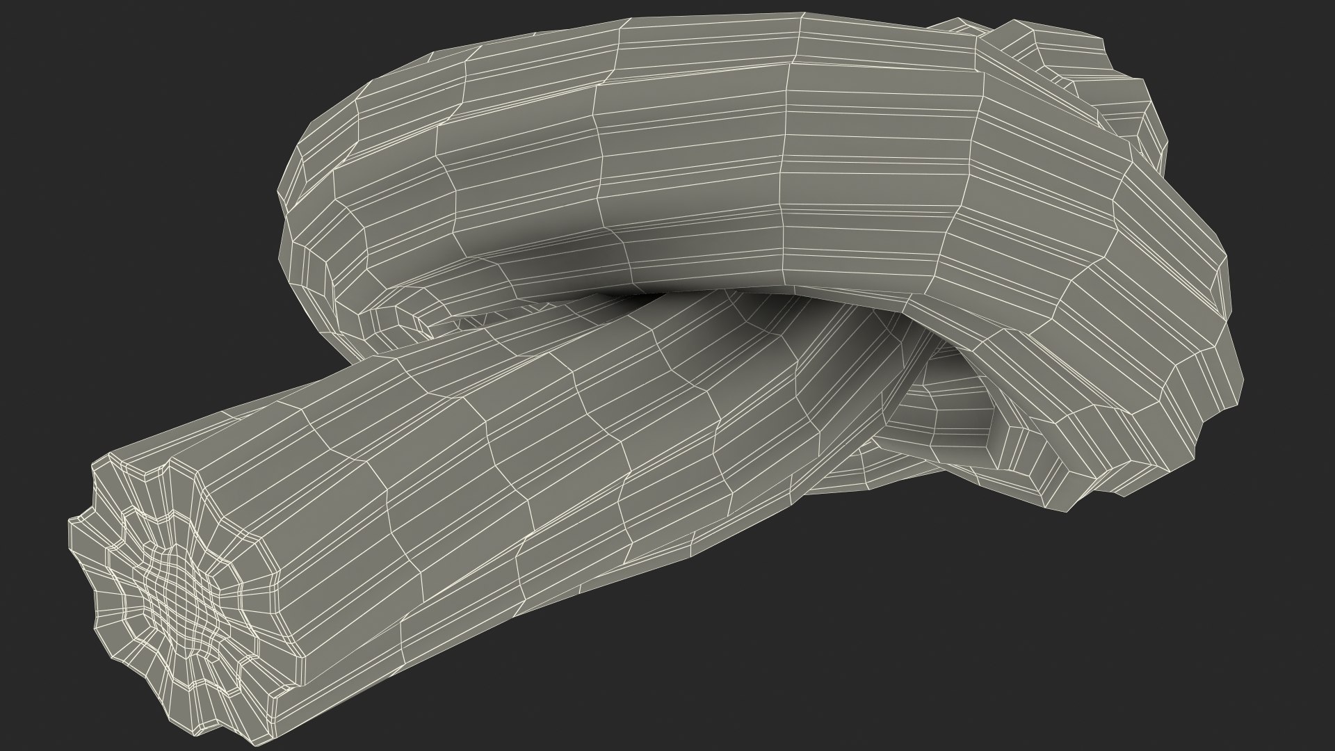 Licorice Twisted Rope Candy Tied in Knot model - TurboSquid 1736784