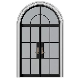 Entrance street arched Doors in Art Deco style 3D model