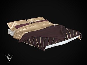 3D bedclothes bed model