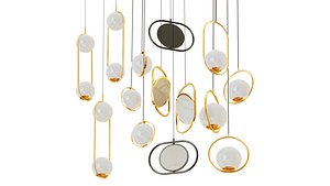 Set of four suspended chandeliers Lampatron 2