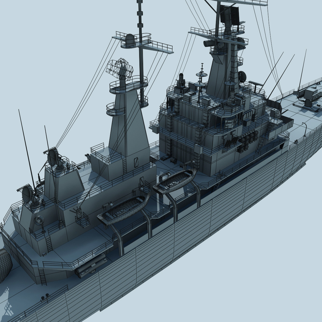 3d uss virginia cgn-38 model