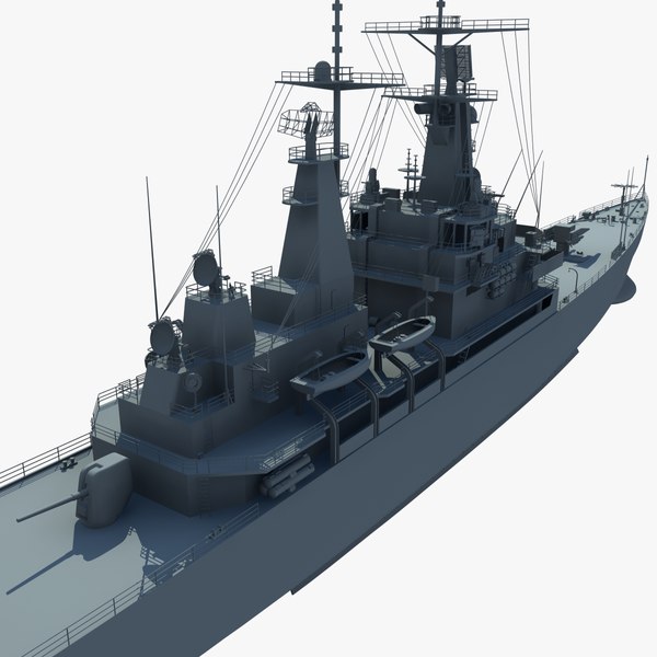 3d uss virginia cgn-38 model