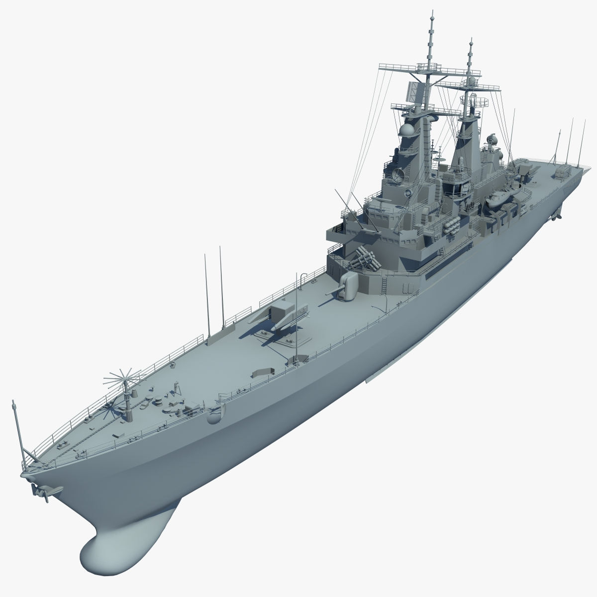 3d uss virginia cgn-38 model